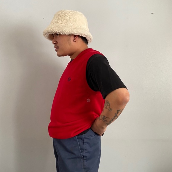 Chaps Sweater Vest in Red - Picture 3 of 4